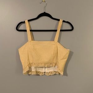 Yellow crop top